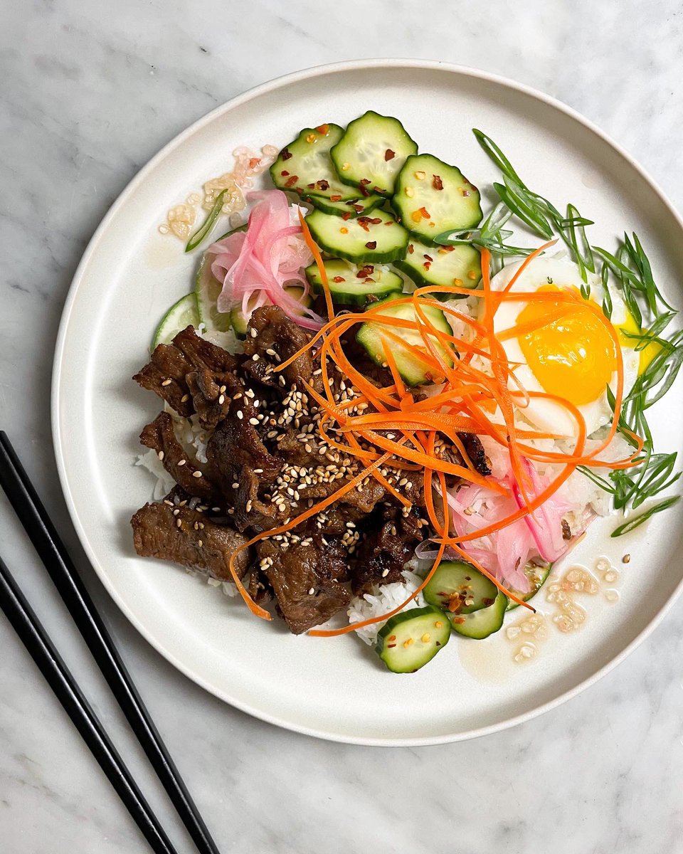 Kbbq with bibimbap essentials.