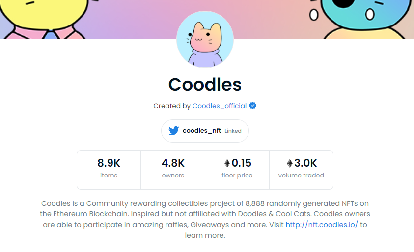 coodles_nft's tweet photo. Does this mean we are one step closer to getting verified as a collection? 👀✅ https://t.co/CyLYspQo30