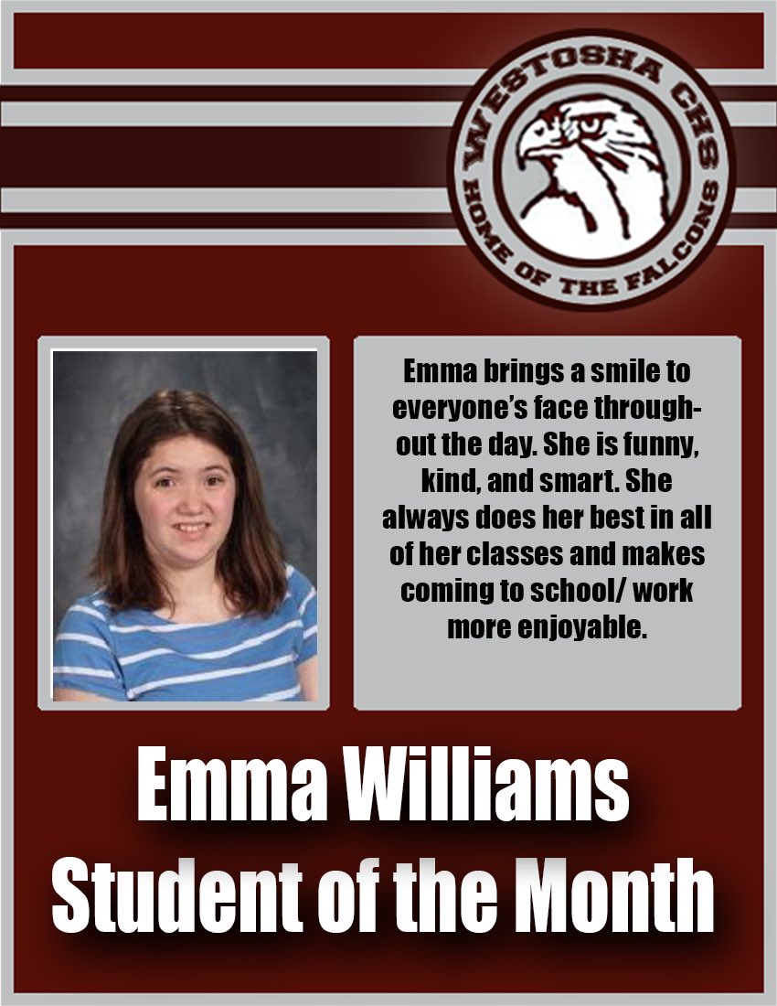 WestoshaCHS's tweet photo. Congratulations to our December Students of the Month 🤩
#weAREwestosha #post1of3 https://t.co/1l0fIzby9V