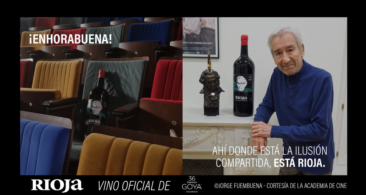 RiojaWine_ES's tweet image. Enhorabuena. Donde está la ilusión compartida, está Rioja. 
#Goya2022 #Rioja