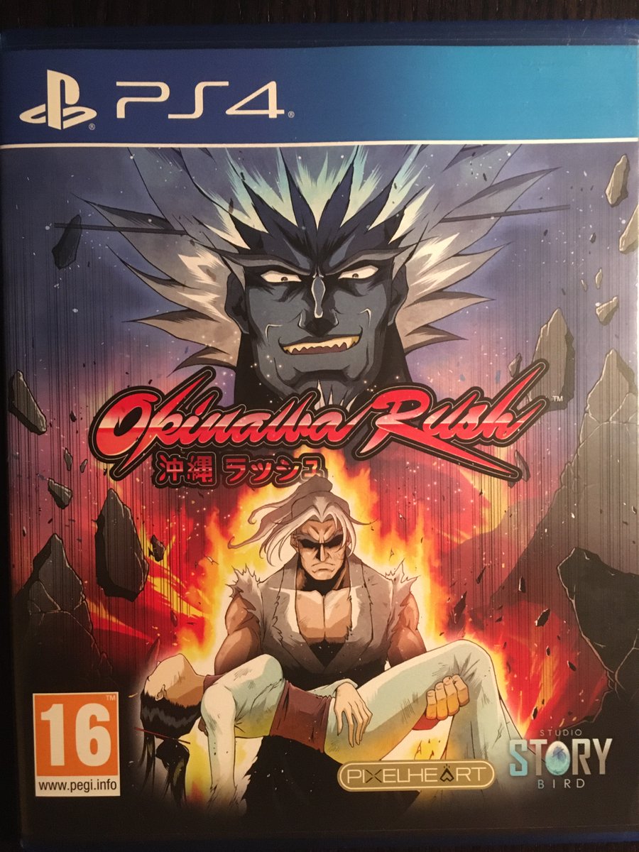 PS4Ron's tweet photo. New game from #PixelHeart #PS4 #OkinawaRush this one reminded me of #fist2 for the #c64 and #firstsamurai for the #amiga so i just had to pick up this one😎 https://t.co/nI6ZGXJOIt