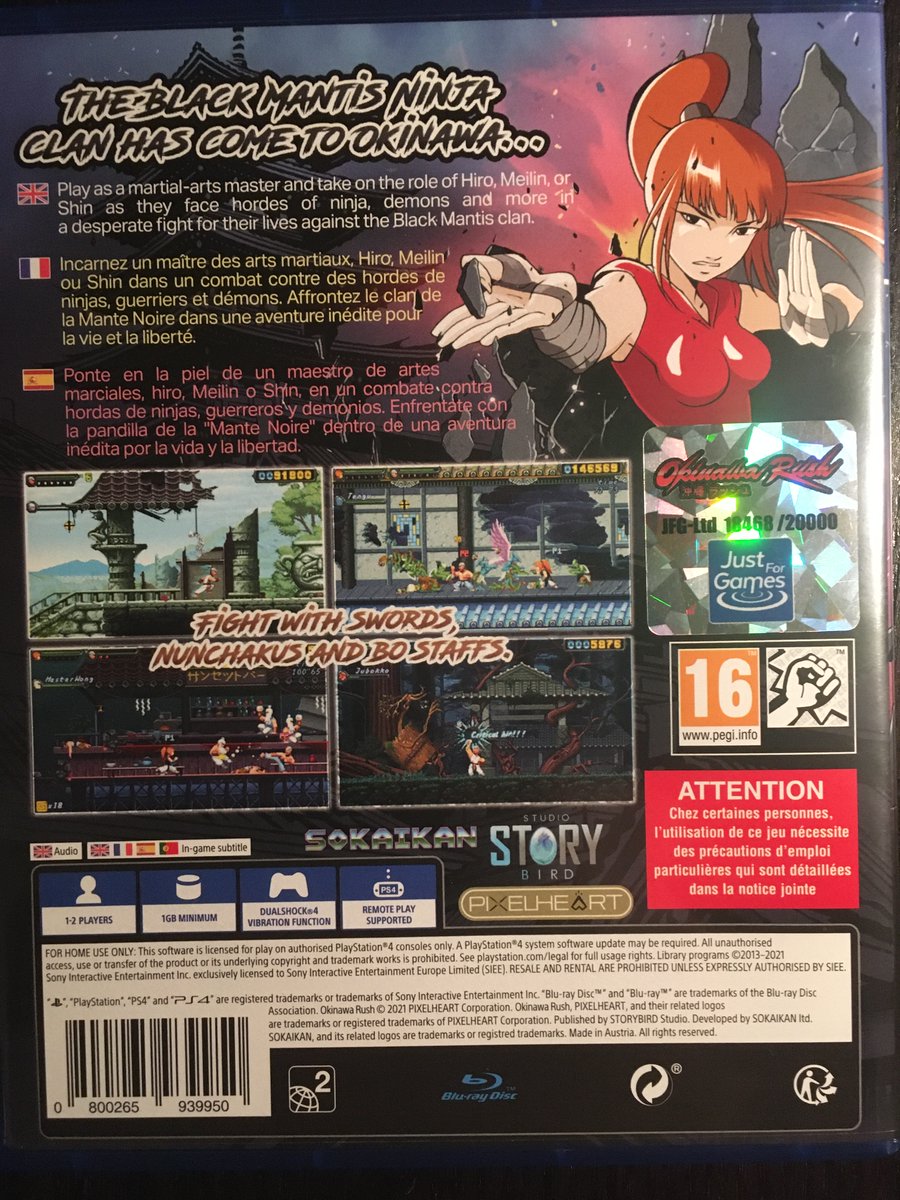 PS4Ron's tweet photo. New game from #PixelHeart #PS4 #OkinawaRush this one reminded me of #fist2 for the #c64 and #firstsamurai for the #amiga so i just had to pick up this one😎 https://t.co/nI6ZGXJOIt