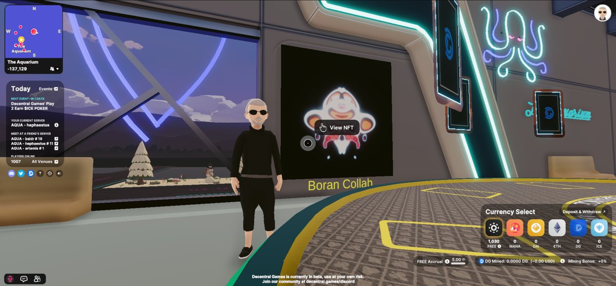 NFT Panama Presents: Metaverse Art Exhibition + free NFT Treasure Hunt <a href="/decentraland/">Decentraland</a> at the <a href="/TheAquariumdcl/">The Aquarium Casino</a> showcasing the diverse works of the “NFT Panama” members!🎨🇵🇦

Talented Artists👉<a href="/SaraCastroMusic/">Sara Castro</a>
 <a href="/veroivo/">Veroivo ✨</a>
 <a href="/BORANCOLLAB/">BORAN 🇵🇦</a>
 <a href="/icasis/">Iván Casís Jr.</a>
 <a href="/jjcasis/">JJ Casis</a>
 <a href="/3mmanuelDaza/">Emmanuel Daza * 3daza.eth</a>
 <a href="/ernestoasch/">Ernesto ASCH</a>