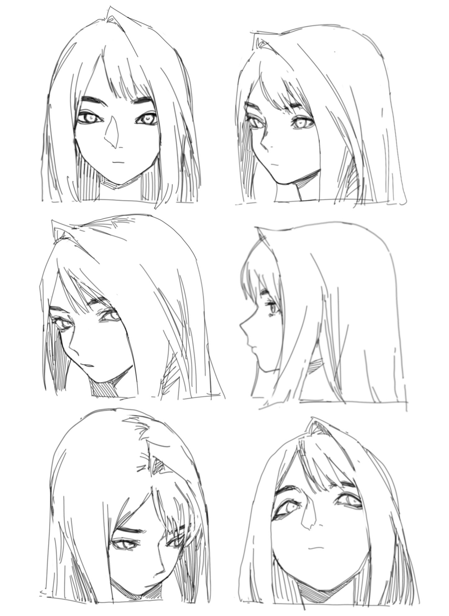 how to draw face angle