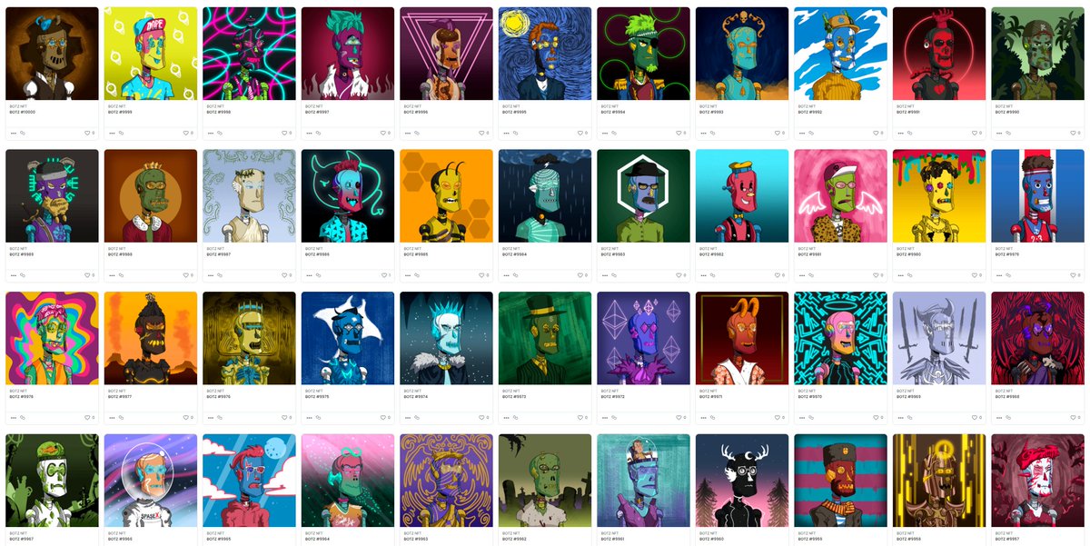 BotzNFT's tweet photo. The BOTZ Collection is now complete. All Pure Breeds have been created and are now displayed at Opensea. These will be raffled very soon.

The Pure Breed BOTZ carry the ID's #9051 to #10000 and can be found here at Opensea: https://t.co/YHTgirX2Ec https://t.co/DvZ7ZKiHlG