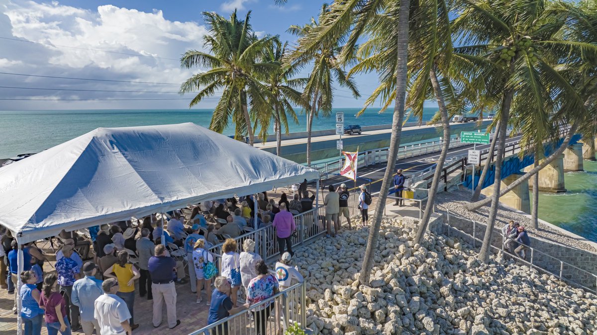 BccEngineering's tweet photo. BCC recently participated in the Old Seven Mile Bridge Ribbon Cutting Ceremony! FDOT partnered with Monroe County to restore the structure. BCC provided structural project management and design services as part of a Districtwide Bridge Repair and Rehabilitation Contract. 👏🏻 https://t.co/5baVW1d1PP