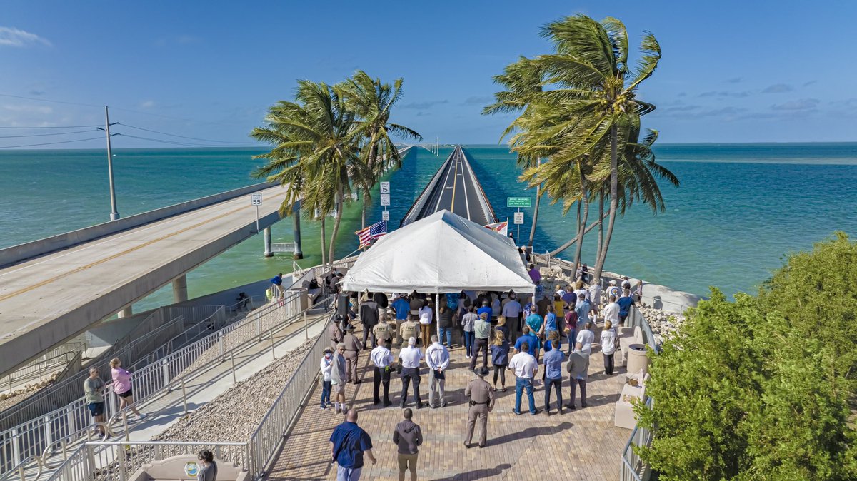 BccEngineering's tweet photo. BCC recently participated in the Old Seven Mile Bridge Ribbon Cutting Ceremony! FDOT partnered with Monroe County to restore the structure. BCC provided structural project management and design services as part of a Districtwide Bridge Repair and Rehabilitation Contract. 👏🏻 https://t.co/5baVW1d1PP