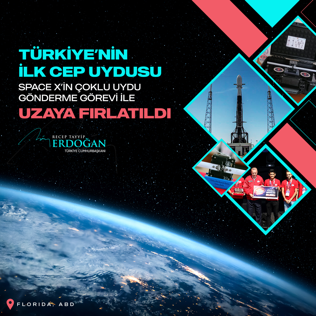 2019 TEKNOFEST yarışması model uydu alanında 1’inci olan gençlerimizin geliştirdikleri Grizu-263A mini uydu, bugün SpaceX tarafından uzaya fırlatıldı.

Türkiye’den ilk kez bu projede yer alma başarısı gösteren gençlerimizi, hocalarımızı, destekleyen kurumlarımızı tebrik ediyorum.
