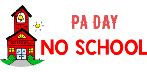 Reminder - Tomorrow, January 14th  is a PA Day for elementary students.  
We look forward to welcoming our students back to in-person learning on Monday, January 17, 2022.