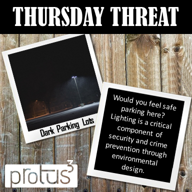 Protus3_RMA's tweet photo. Who has parked their car in a parking lot at night and an overhead light was out? Do you park somewhere else? 

Lighting is intended to deter or detect intrusions or other criminal activity on a piece of property. Read more about lighting here: https://t.co/VwRuHdDAIf https://t.co/gWxrzzCckG