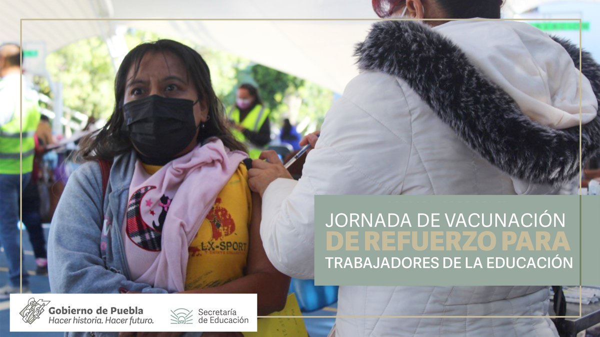 SEPGobPue's tweet photo. Trabajador de la educación te informamos que, el Instituto Tecnológico Superior de Tepexi de Rodríguez, ubicado en: Av. Tecnológico s/n, Barrio San Sebastián, también está funcionando como sede de vacunación de refuerzo. https://t.co/Ur9nW7X4lG