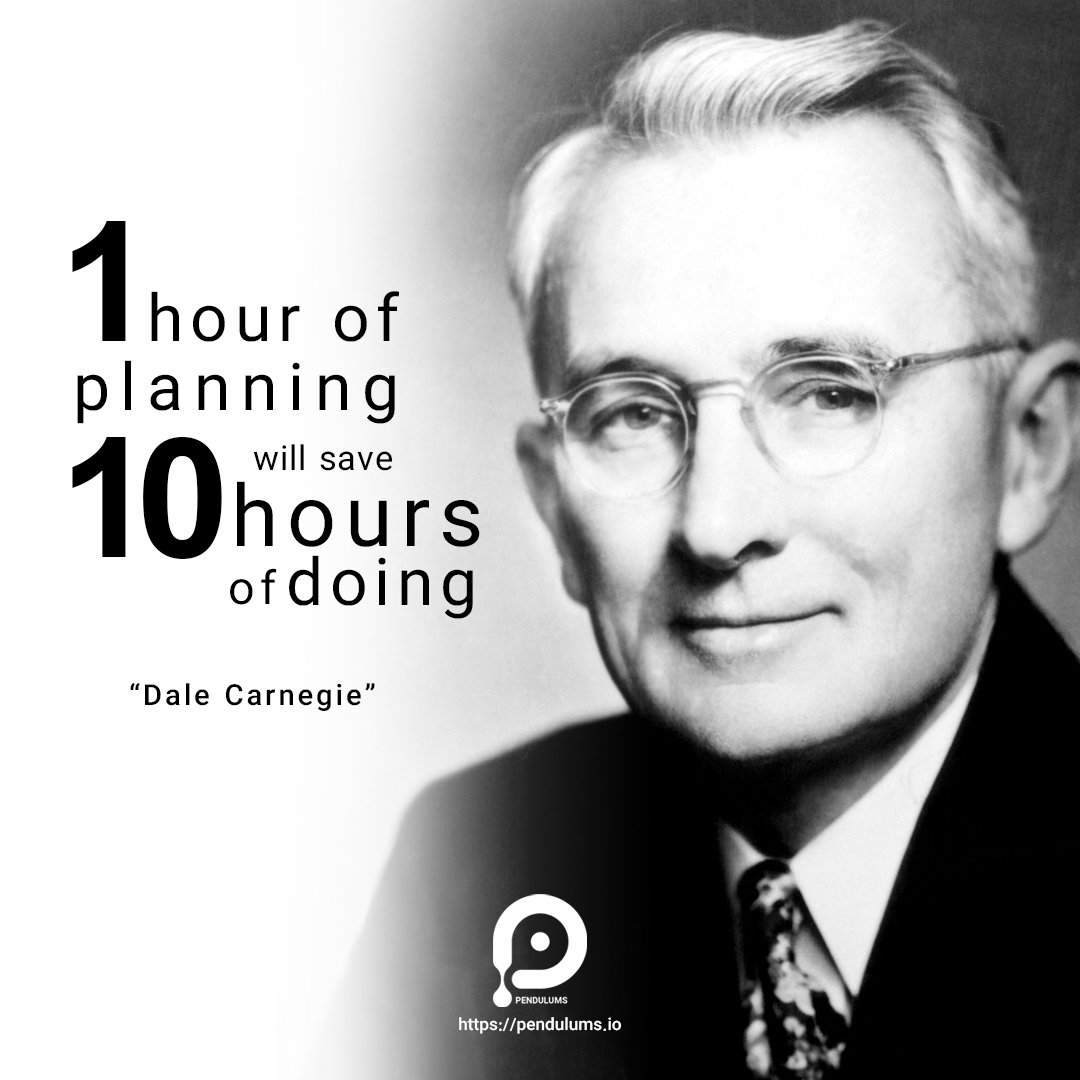 "1 hour of planning will save 10 hours of doing."

- Dale Carnegie

You can use #Pendulums #timetracker on desktop(#linux,#mac,#windows) and #Android

Sign up now to use the Pendulums #timemanagement app, compeletly free!

#timetracking #productivity #smallbusiness  #opensource