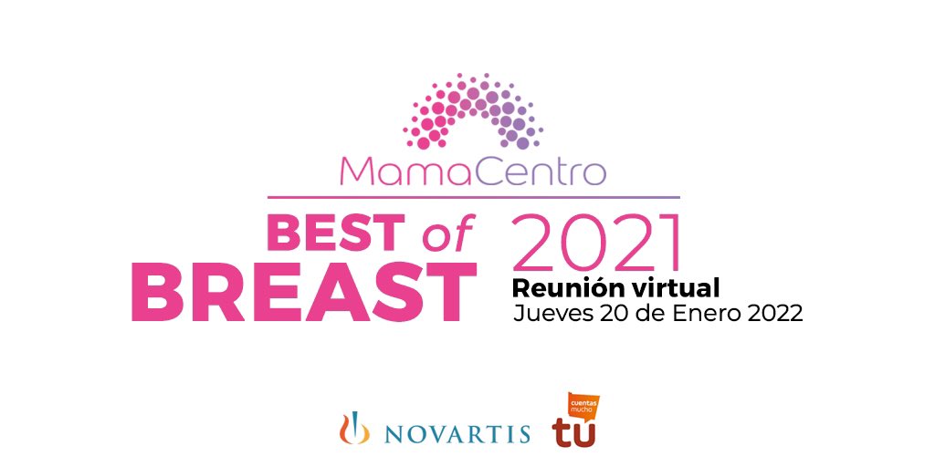 📢 En nuestra próxima reunión desgranaremos lo más destacado en #cáncerdemama del 2021. 

🗓 Jueves 20 de Enero.

⏰ 17h.

💻Online.

Ponentes y moderadores 🔝🔝🔝

Más información e inscripciones en 🔗 bit.ly/3K6Xe7j

#BestofBreast21 #20EneroMamaCentro