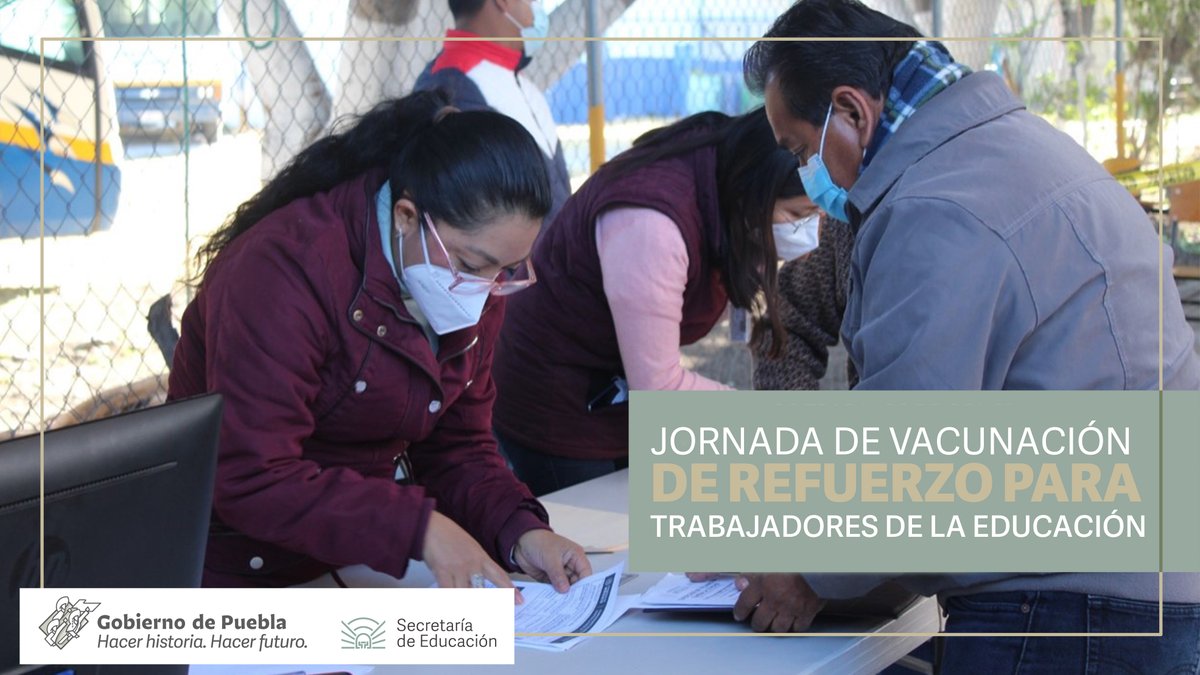 SEPGobPue's tweet photo. Trabajador de la educación te informamos que, el Instituto Tecnológico Superior de Tepexi de Rodríguez, ubicado en: Av. Tecnológico s/n, Barrio San Sebastián, también está funcionando como sede de vacunación de refuerzo. https://t.co/Ur9nW7X4lG