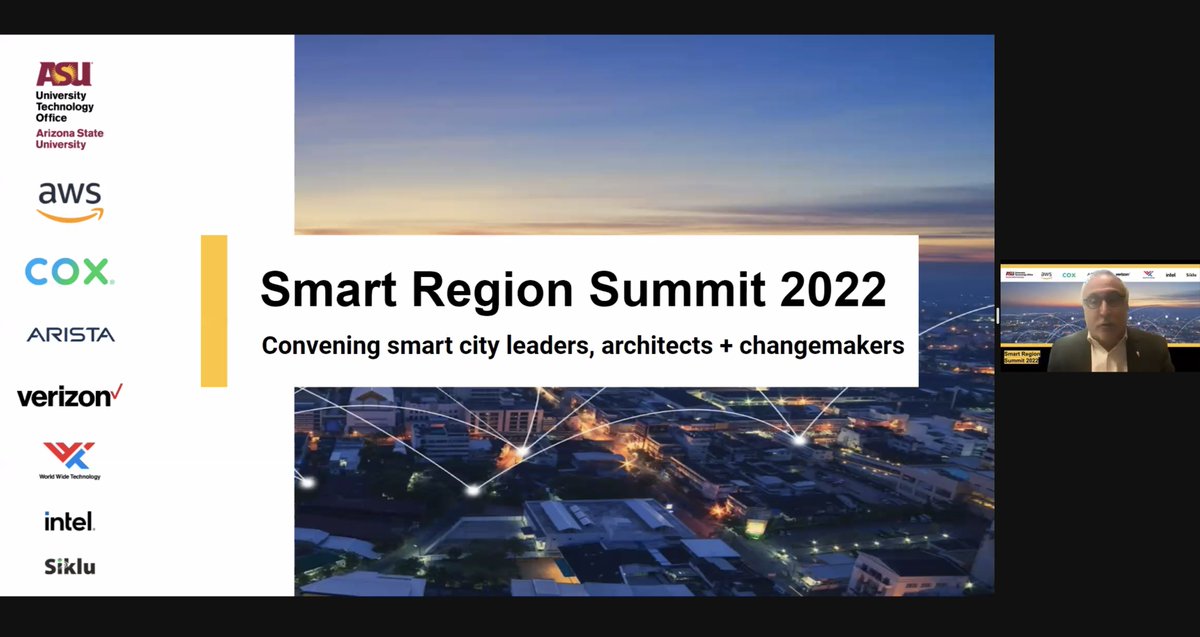 ASUHelpCenter's tweet photo. ASU_UTO: We're heading into the final hour of this year's #SmartRegionSummit with two notable sessions to go!

➡️ Panel discussion around connecting education ft. @JCRichardsonTru, @jmakaz, and @mayorcoreywoods from @Tempegov.

📢 Updates on partnersh… https://t.co/oLOH3s1bwH