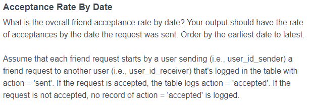 TawareShrutee's tweet photo. #66daysofdata by @KenJee_DS 
Day 9
Another SQL Interview question from @StrataScratch 
Level: Medium by Meta/ Facebook

https://t.co/MNJecqcreA https://t.co/fuCF9E2Ns0