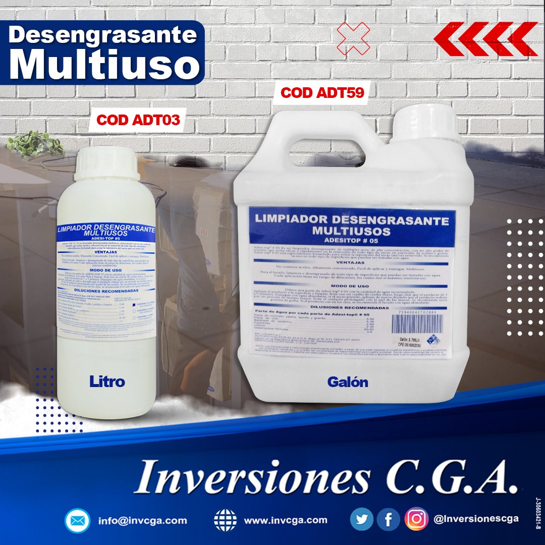Limpiador desengrasante multiusos #Adesitop

•No contiene ácidos
•Altamente concentrado
•Facilita el trabajo de limpieza al reducir el cepillado

Contáctanos a través del DM para más información!
#adesitop #limpiador #desengrasante #multiuso #limpieza #Removedor #superficies