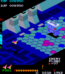 tcwpodcast's tweet photo. January 1982: Sega releases Zaxxon in Japan. With its stunning visuals created using isometric projection, it was hailed as a breakthrough in presenting three-dimensional worlds in the arcade and was one of the highest-grossing coin-op games in the U.S. in 1982. https://t.co/Qndsm9Du6Y