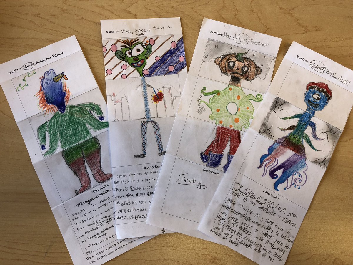 lupefischDTS's tweet photo. @DTSchoolSeattle Spanish students created some gorgeous exquisite corpses as part of the unit on the body. #artinthecurriculum https://t.co/LOpYopmea9
