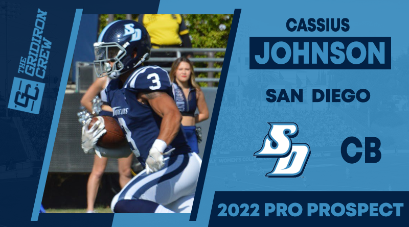 Gridiron_Crew's tweet photo. ⚠️ Attention Pro Scouts, Coaches, GMs, and Agents ⚠️

You need to look at 2022 Pro Prospect, Cassius Johnson @_cashed_out_, a CB from @USDFootball

#2022ProProspect #TGC #NFLDraft #ProFootball 🏈

👀 View our Interview: https://t.co/NR0d5jSlkO https://t.co/PNqdrXXgLH