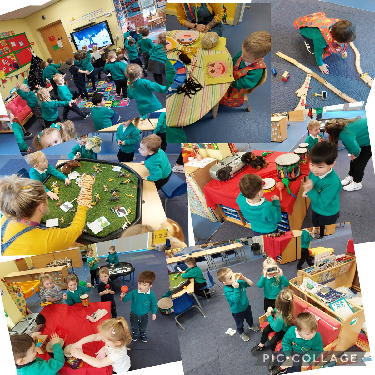 Another busy day in Nursery. The children have been using lovely describing words to talk about the position of things and their size. The new musical table is proving to be a big hit also 😃 <a href="/OgmoreP/">Ogmore Vale Primary</a> <a href="/UNCRCArticle31/">Article 31</a> #theovway