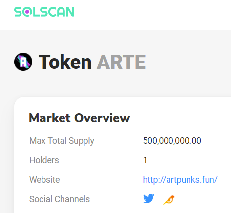 ArtPunksNFT's tweet photo. 🥳 $ARTE token created! (🧵thread)
The official ArtPunks ecosystem token has been created! Its name is $ARTE, from the Latin &amp; Spanish word "arte" (art).
The token is already on the blockchain, but its distribution will start when the staking smart contract is ready - 02/08/2022. https://t.co/iiFVsfgUxB