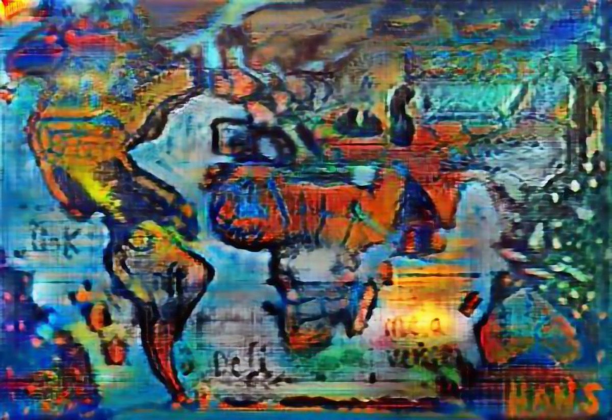 HeinerBuhr's tweet photo. AI corrupted my painting #art #ai #world #hans https://t.co/ShJ5pk2JF4