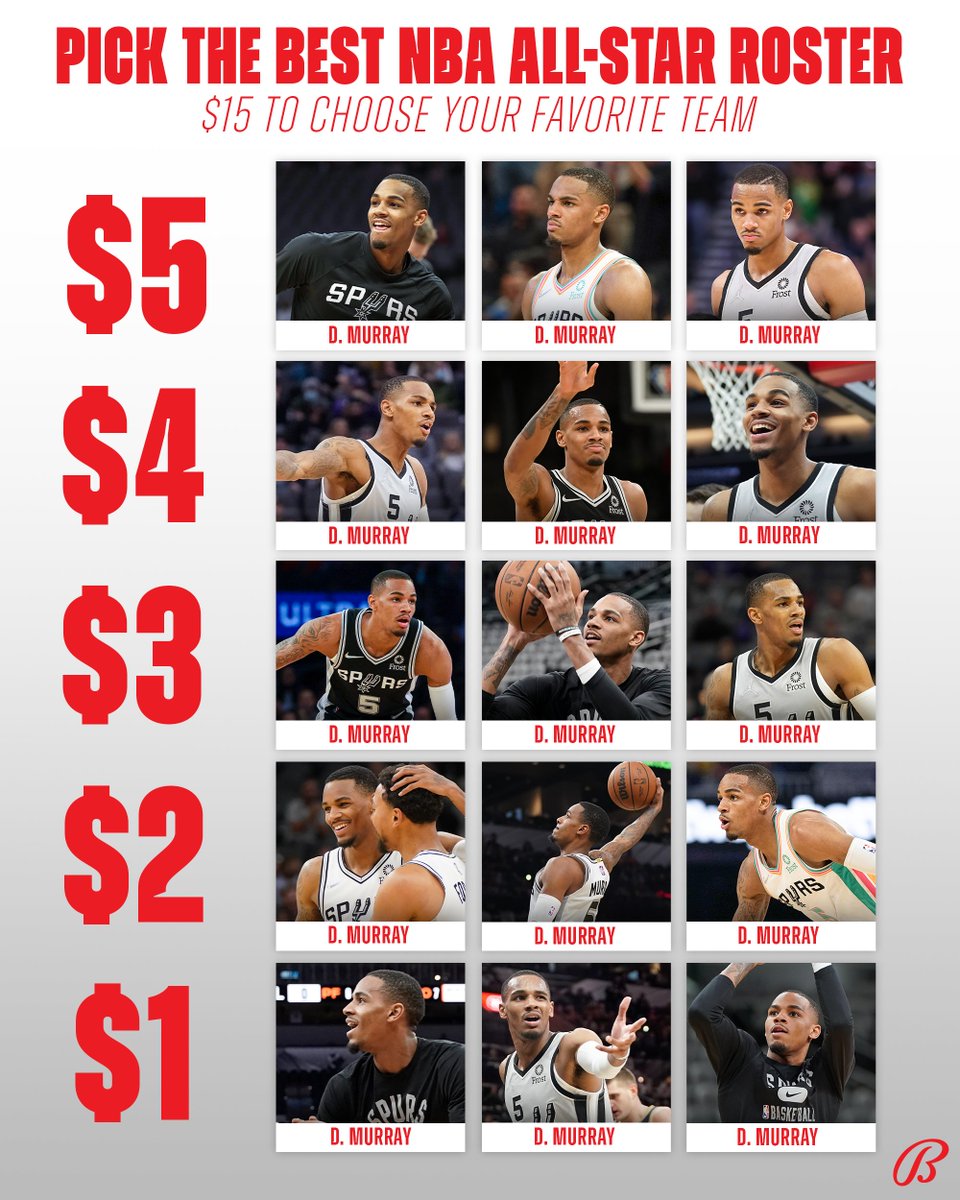 🚨 2-FOR-1 DAY 🚨

You have $15, who are you sending to CLE? #PorVida

RT to Vote #DejounteMurray #NBAAllStar