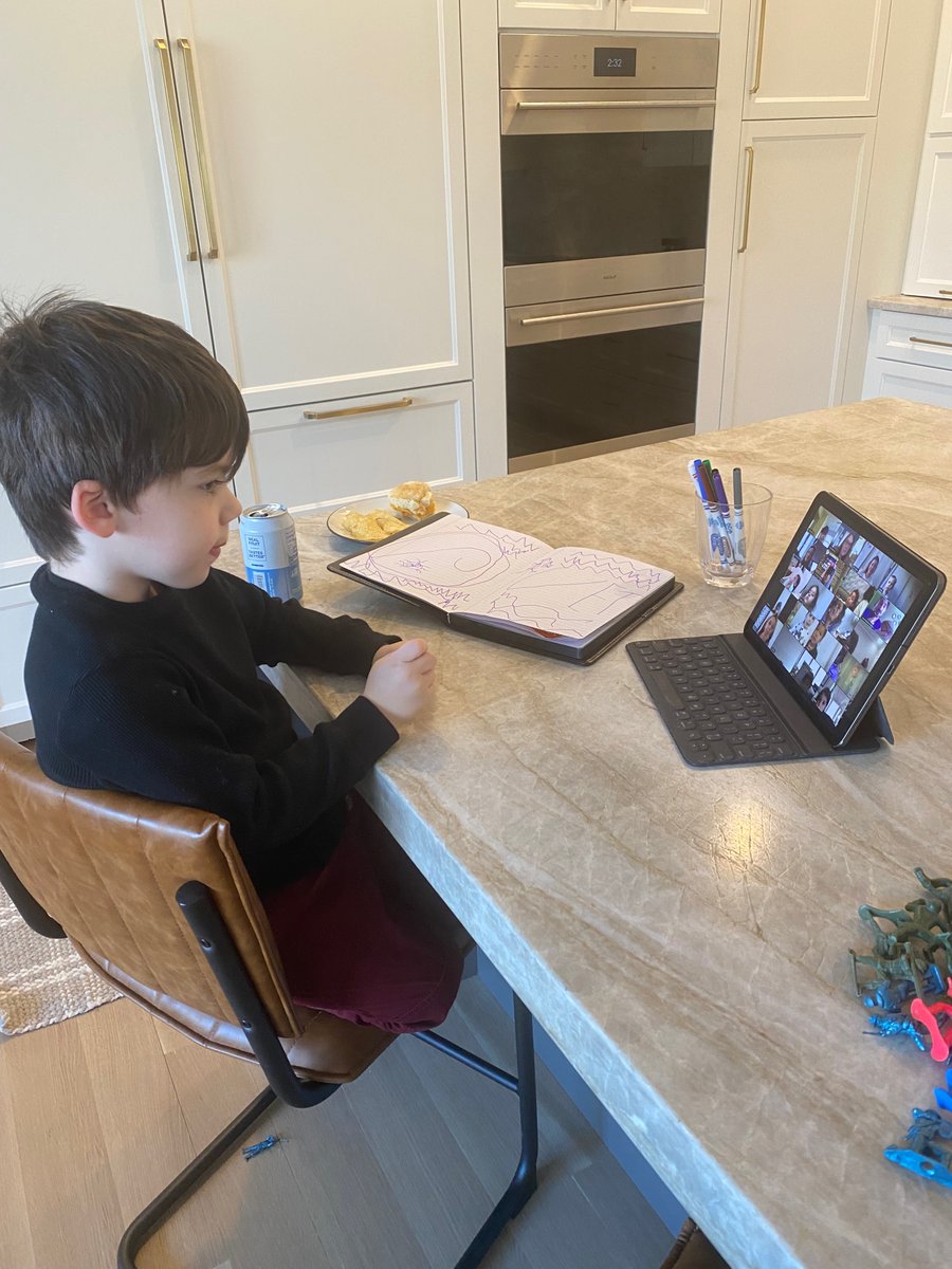 EileenRHamra's tweet photo. Zack got to do some school from home this week--he also got to meet a veterinarian online! He loved it.

Despite how inconvenient it can be to switch back and forth from remote schooling, it has been a great relief to my family in terms of flexibility and safety. https://t.co/sq55p5XNoP