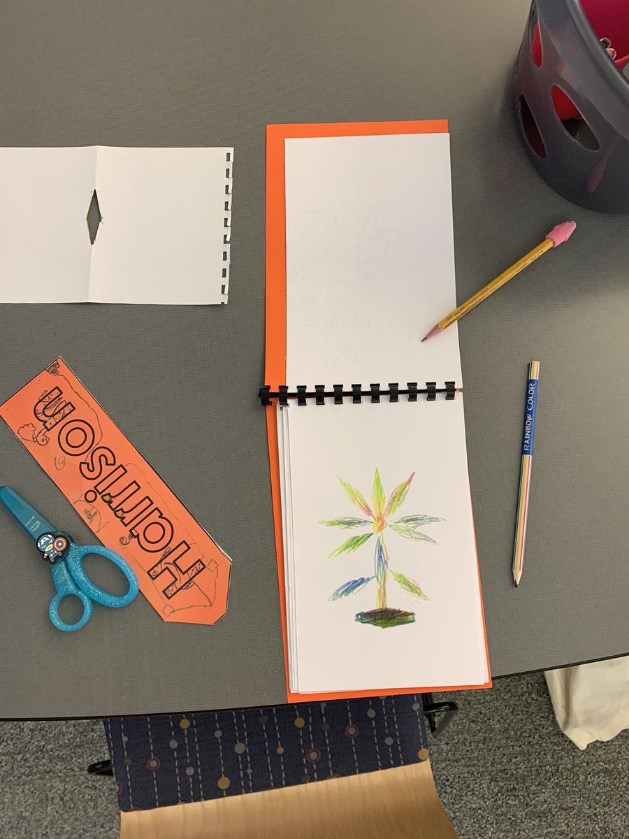 DBooks's tweet photo. We’re continuing our study of different illustrators in first. Today, we tried making flowers with paper stencils like @5hawnHarri5 in Have You Ever Seen a Flower https://t.co/BEA9OR8WUG