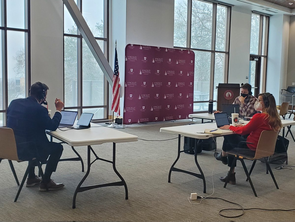 hinckleyinst's tweet photo. Hinckley director Jason Perry and assoc. director @morganlyoncotti host today's Inside Sources @kslnewsradio. Listen in as they cover breaking news on SCOTUS decision with fmr @GovHerbert and more #utpol https://t.co/kCMKRHqAVu