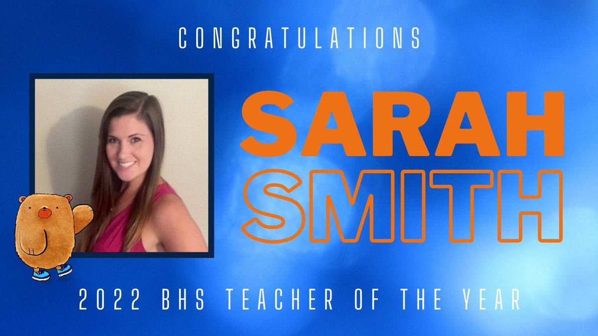 BridgelandCFISD's tweet photo. [[[ THIS is BHS ]]] Congrats, @MrsSmith311, the 2022 BHS Teacher of the Year! https://t.co/ngopxoZhGf