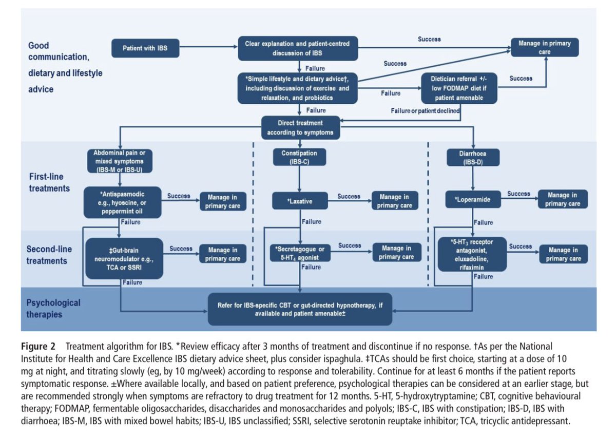 MonkeesGastro's tweet photo. @BritSocGastro IBS guidelines. Open access via https://t.co/JeCDOO8Th0. Some nice summary charts from the guidelines 👇🏼 https://t.co/mKOFxv8ZQE