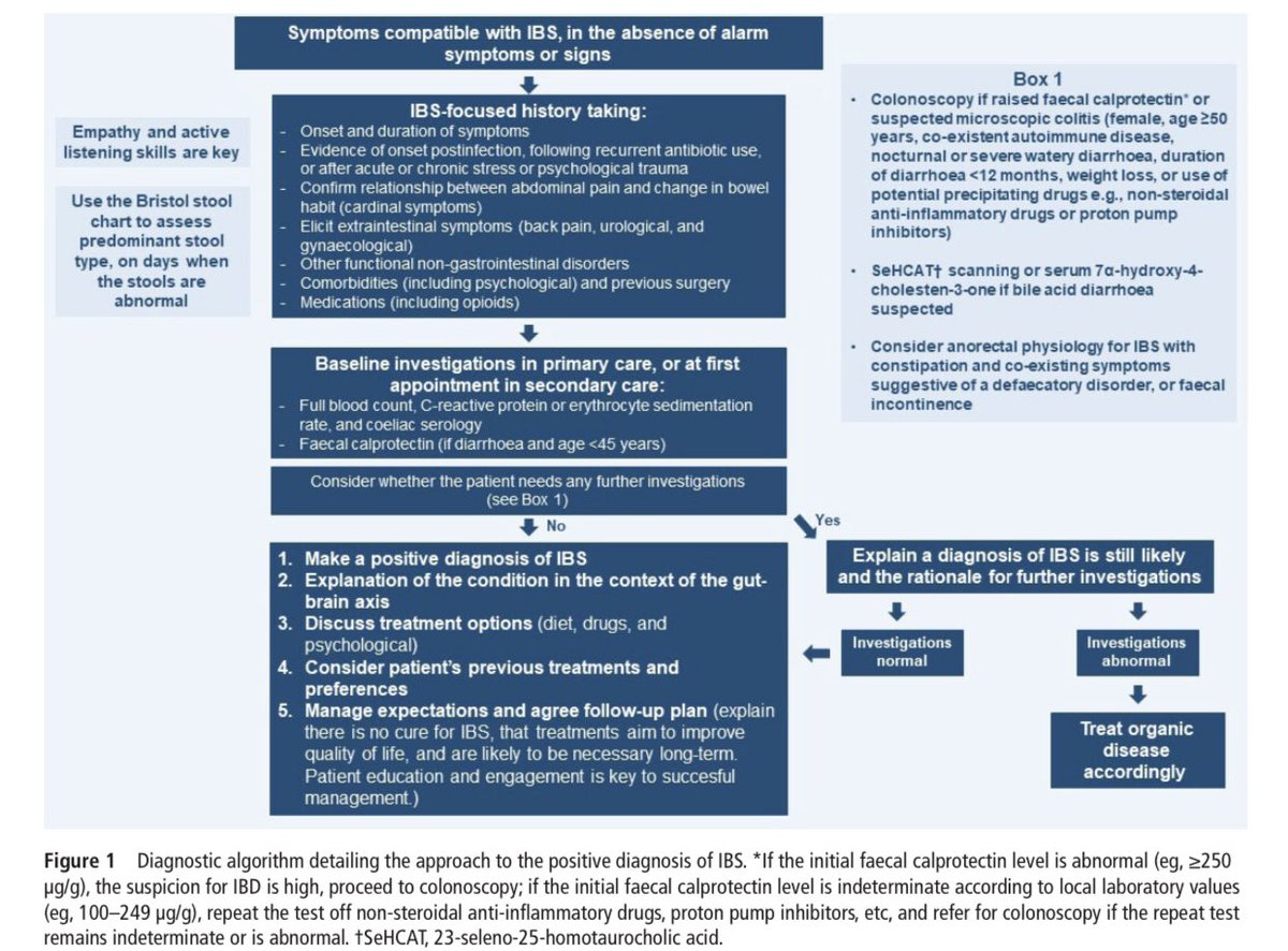 MonkeesGastro's tweet photo. @BritSocGastro IBS guidelines. Open access via https://t.co/JeCDOO8Th0. Some nice summary charts from the guidelines 👇🏼 https://t.co/mKOFxv8ZQE