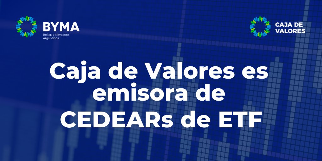BYMAOficial's tweet photo. . @cajadevalores es emisora de CEDEARs de ETF para el mercado local. Se trata de un hecho inédito en el país, que promueve la diversificación, la reducción de riesgos y la liquidez. Accedé a la lista: https://t.co/86Uhy6hjFj #BYMAEvoluciona https://t.co/VmImGqMW0g