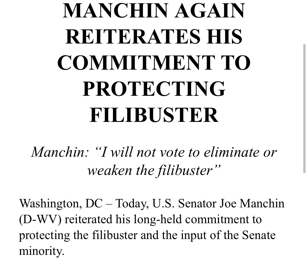 JakeSherman's tweet photo. Manchin now, in case he wasn’t abundantly clear for the last several months. https://t.co/QuHyi4DwgA