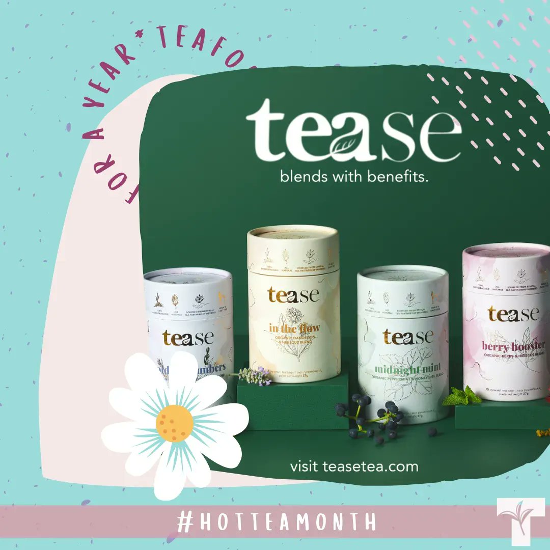 For a chance to be one of 3 #TeaForAYear winners share why you #DrinkTea. Post a photo &amp; description on Facebook, Instagram or Twitter with the hashtag #meandmytea2022 and tag us. <a href="/tease_tea/">Lainey Tease</a> is one of our participating members. Enter until 01/31/22. Canada only. #HotTeaMonth