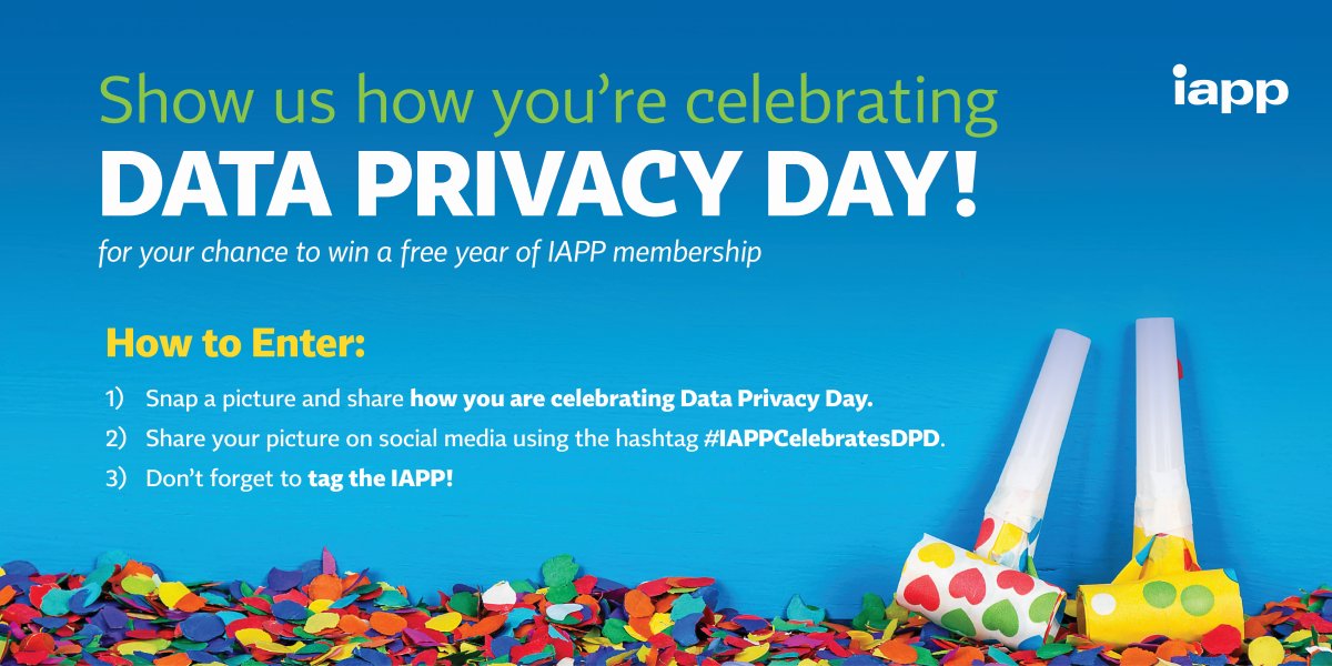 Win a FREE IAPP membership! The IAPP is celebrating #DataPrivacyDay throughout the month of January. Share an image and use #IAPPcelebratesDPD to enter - find more details here before you post: iapp.org/connect/data-p…