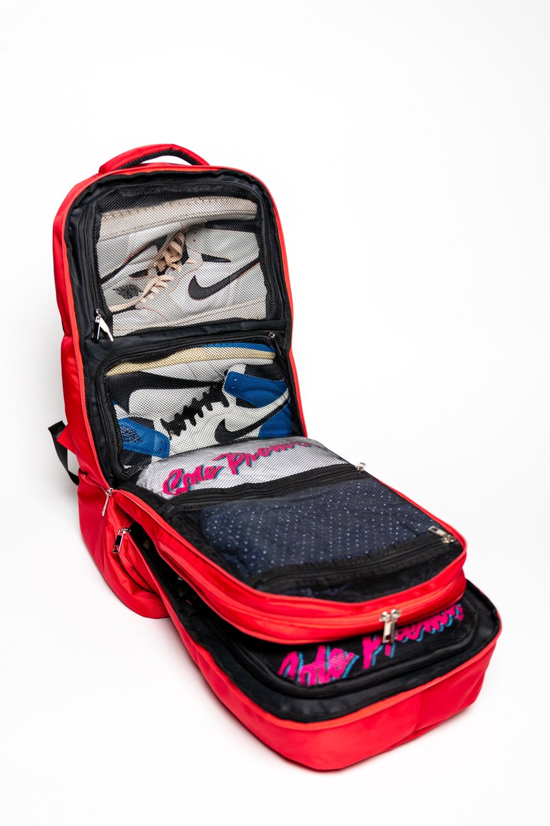 solepremise's tweet photo. Big things coming in 2022 for @SolePremise! New Red Poly is getting great feedback on Pre-Sale and our Hard case Luggage is hittin! #SolePremise #Travel #Shoes #SecuretheBag #OnlyWayToTravel https://t.co/RDdrbx4ZTs