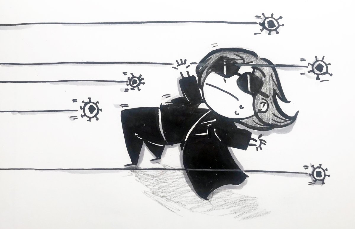 ivyhish's tweet photo. How trying to avoid  #COVID19 feels right now 

🎨:@ivyhish https://t.co/ulgRlFGOic