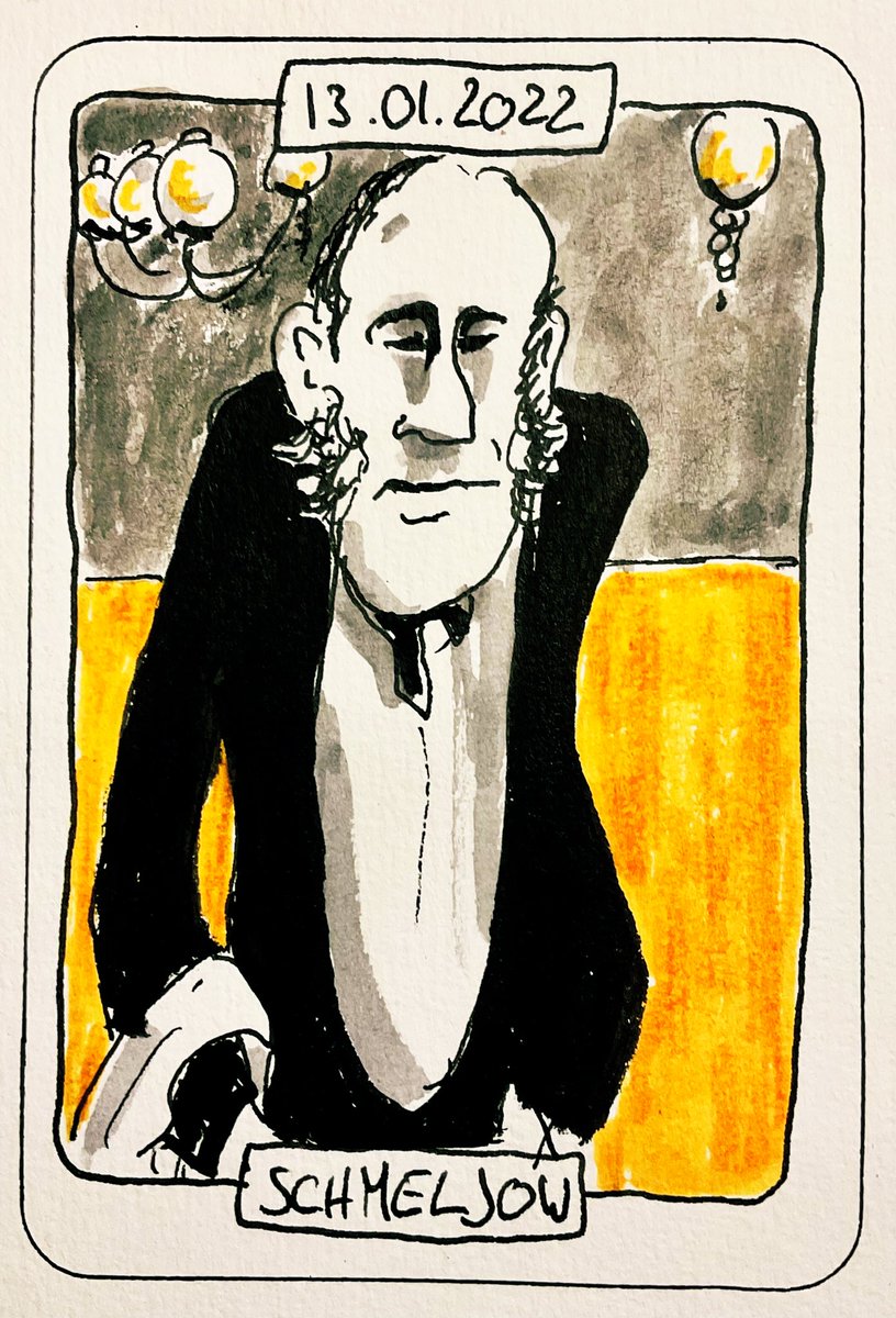 13.01.2022

"Und täglich ziehe ich Karten"
Serie über Arschkarten, Literatur, Kunst und den ganzen Rest!
Heute:
„Der Mensch aus dem Restaurant“ von Iwan Schmeljow angefangen. Dank der <a href="/DieAndereB/">Die Andere Bibliothek</a> <3
Drawing according Klaus Ensikat

#soloEsTageskarten2022 #kleineKunstklasse 
!B
