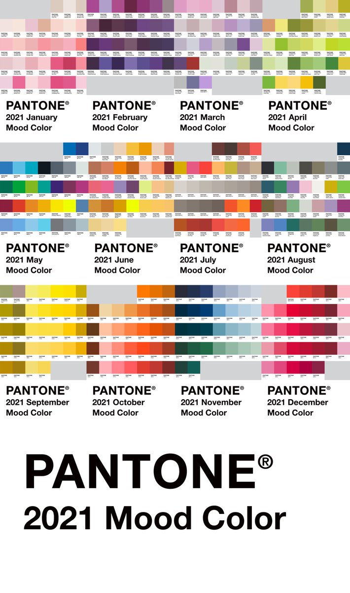 hnnh_lee's tweet photo. My @pantone #MoodColor in 2021โฆ Month by #month...
#ColorInspires...
#Mood #Colour #Design #GraphicDesign #PantoneColorOfTheYear https://t.co/b086sVANKe