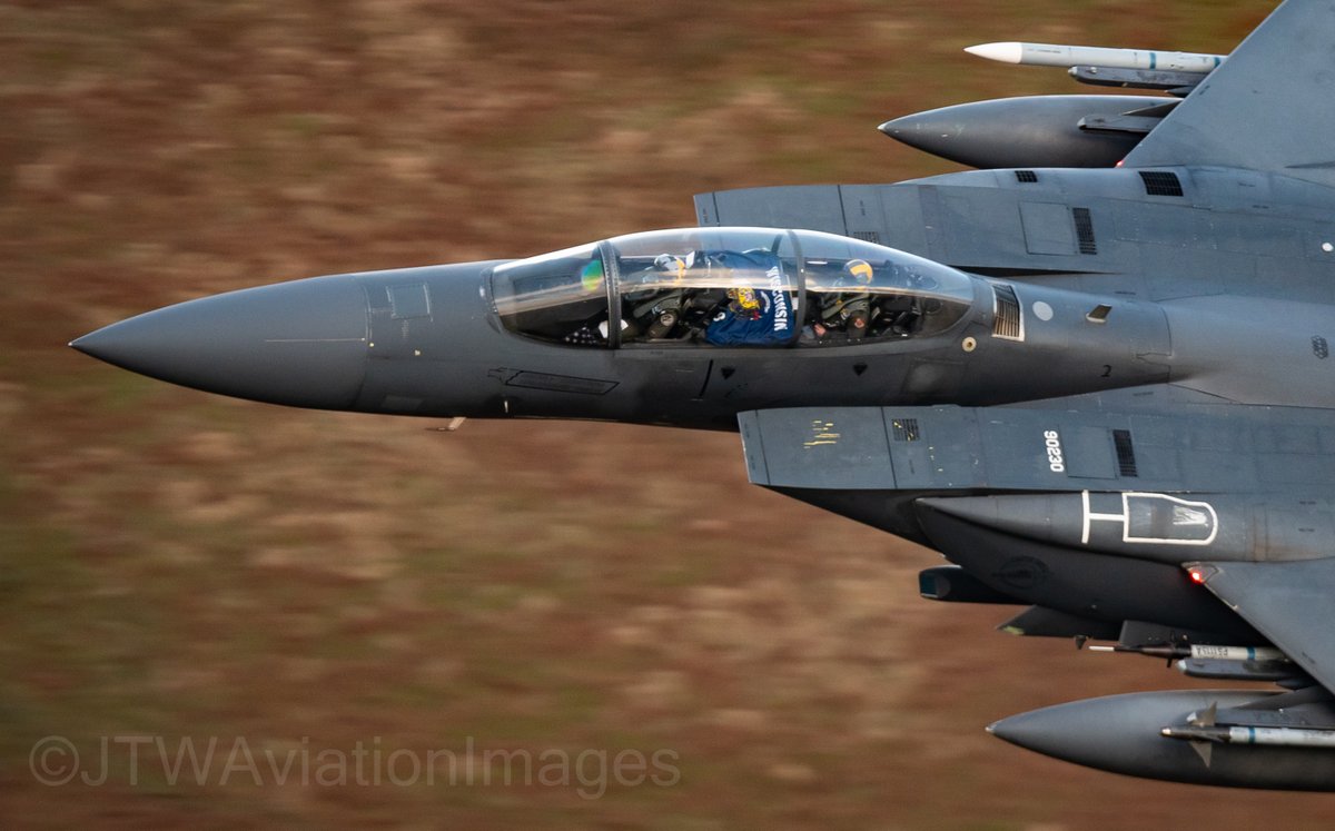 JTWAviationImag's tweet photo. One from today #MachLoop, and what a movement!
F-15E Strike Eagle 90-0230 c/s "BUBBA 21" 336FS "Rocketeers" @SJAFB , currently operating @48FighterWing, completes a pass in the waning winter light. #F15E #336FS #Rocketeers #Aviation #Nikon https://t.co/5Q3uwbxCUl