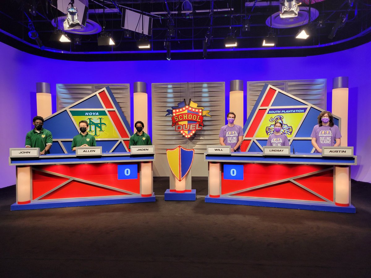 historybymintz's tweet photo. Had a blast watching our Dueling Paladins tape @SchoolDuel! Gotta thank @BECONTV for providing this opportunity for students and making it a safe but still fun experience. 

Watch us battle the Titans of Nova on 3 March @ 8pm! https://t.co/YPZXhp2rKL