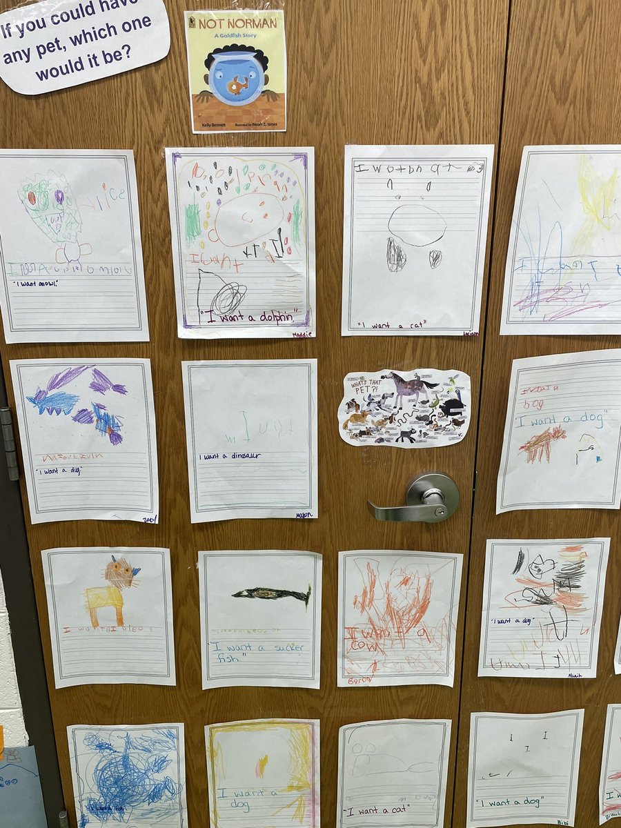 MsSuzanne_HIA's tweet photo. Beginning our pet unit with a writing activity! We want so many different kinds of pets 🐶🐱🐰🐹🐠#hiawathapride #d100inspires https://t.co/EcU2kunV9J