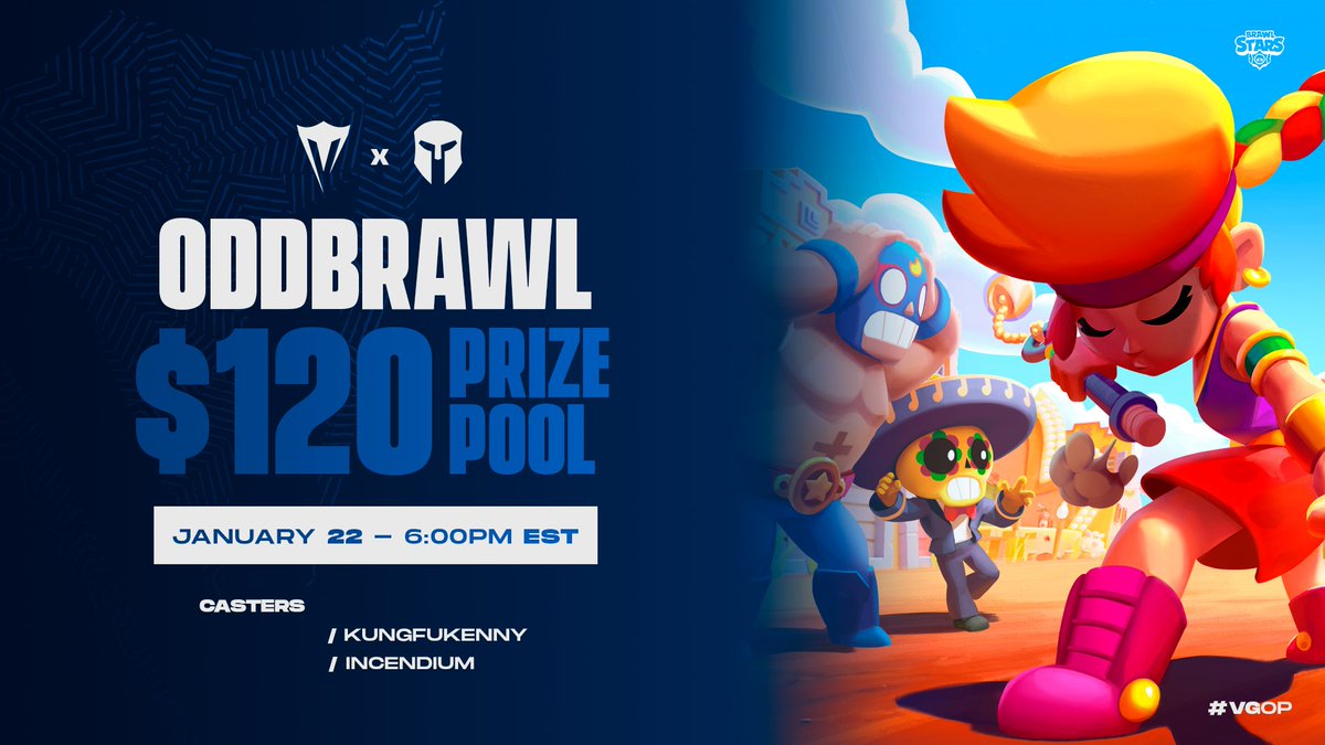 We are partnering with <a href="/matcherino_/">Matcherino</a> to host our $120 OddBrawl 3v3 Tournament 🏆

32 teams will fight to win the big prize this Saturday 22nd at 6 PM EST. First come, first serve! 🥊

To enter, simply click the following link and press join bit.ly/3rg23mn