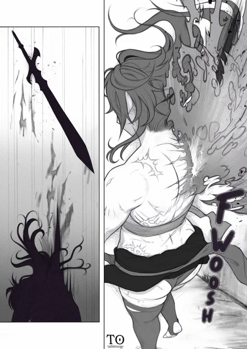 comic test with my OC, just trying out how I could make one (she's getting ready to fight unprovoked) 