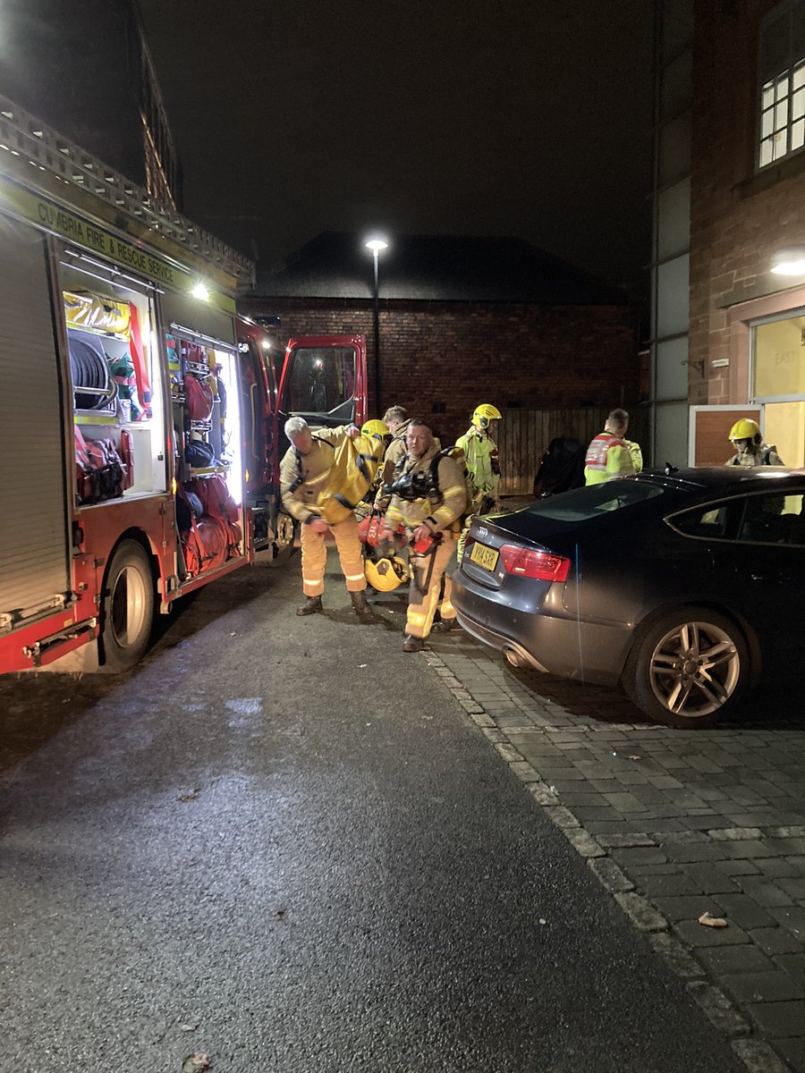 FireCarlisle's tweet photo. High rise exercise “Steam vent” this evening at Shaddongate mills involving a fire on the 5th floor.A tremendous learning opportunity for all involved.Wigton, Longtown & Carlisle West & East .👏🚒🔥 Thank you for the support.
#PDATeam
#ELS
#OCSCMAGuthrie
Always developing.🚒🔥 https://t.co/D0IDBj2YhB