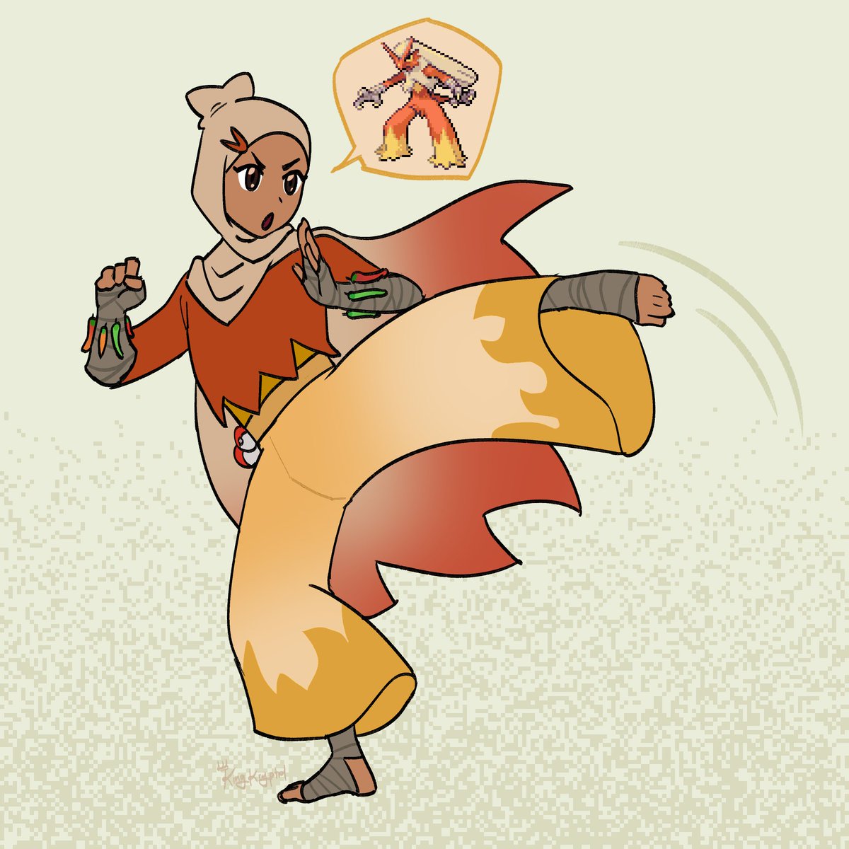 KingKryptid's tweet photo. SPICE TRAINER and KUROMI TRAINER would like to battle! #PokemonArt https://t.co/uJTY3Wyjk3