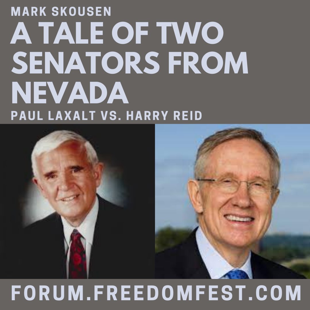 TheFreedomFest's tweet photo. With the recent passing of Senator Harry Reid comes an article from @mskousen comparing him to Senator Paul Laxalt. https://t.co/5ANXKaTXI4
#FreedomFestForum #HarryReid #ffest22 #turningthetide https://t.co/bMY0fgkTBE